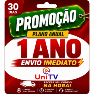 Recarga Unitv 1 ano (365 dias)